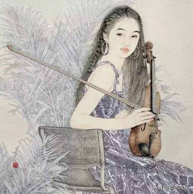 现代人物工笔画欣赏