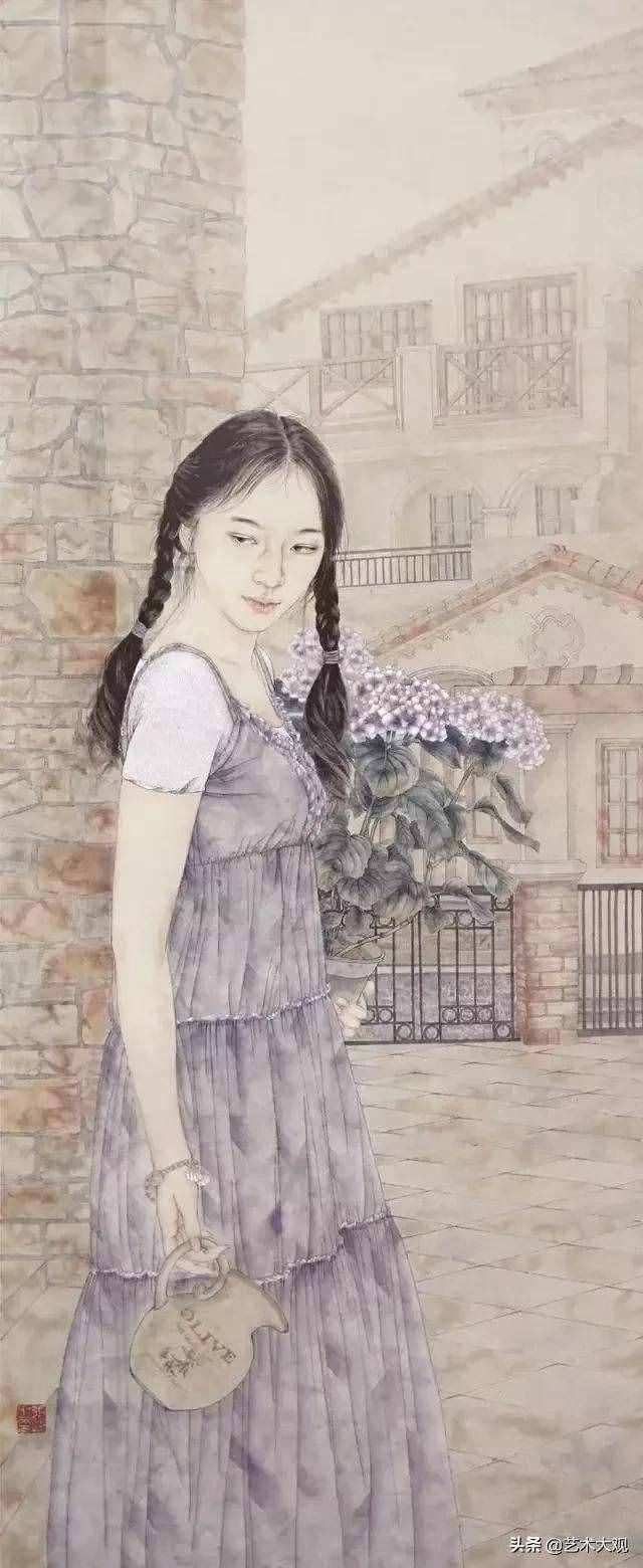 现代人物工笔画欣赏