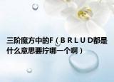 三阶魔方中的F（B R L U D都是什么意思要拧哪一个啊）