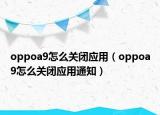 oppoa9怎么关闭应用（oppoa9怎么关闭应用通知）