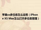 苹果xs多任务怎么设置（iPhone XS Max怎么打开多任务管理）
