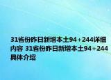 31省份昨日新增本土94+244详细内容 31省份昨日新增本土94+244具体介绍