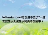 lolhentai（net怎么进不去了?一进去就显示无法显示网页怎么回事）