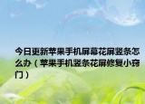 今日更新苹果手机屏幕花屏竖条怎么办（苹果手机竖条花屏修复小窍门）