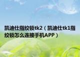 凯迪仕指纹锁tk2（凯迪仕tk1指纹锁怎么连接手机APP）