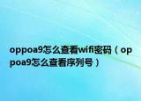oppoa9怎么查看wifi密码（oppoa9怎么查看序列号）