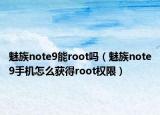 魅族note9能root吗（魅族note9手机怎么获得root权限）
