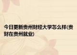 今日更新贵州财经大学怎么样(贵财在贵州就业)