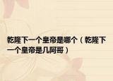 乾隆下一个皇帝是哪个（乾隆下一个皇帝是几阿哥）