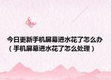 今日更新手机屏幕进水花了怎么办（手机屏幕进水花了怎么处理）