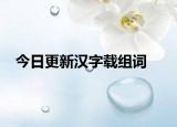 今日更新汉字载组词