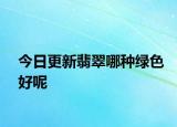 今日更新翡翠哪种绿色好呢
