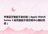 苹果蓝牙智能手表价格（Apple Watch Series 4 耐克智能手表控制中心图标意思）