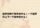 提手旁两个双字念什么（一个提手打上下一个双字念什么）