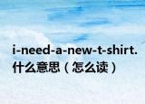 i-need-a-new-t-shirt.什么意思（怎么读）