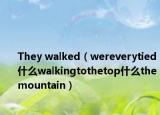 They walked（wereverytied什么walkingtothetop什么themountain）