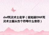 dnf死灵术士名字（谁知道DNF死灵术士服从各个符号什么意思）