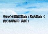 我的心似海洋歌曲（励志歌曲《我心似海洋》赏析）