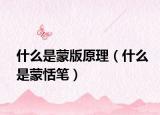 什么是蒙版原理（什么是蒙恬笔）
