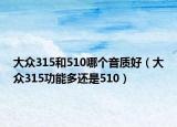 大众315和510哪个音质好（大众315功能多还是510）