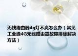 无线路由器4g灯不亮怎么办（常见工业级4G无线路由器故障排除解决方法）