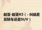起亚-起亚K5（- 纠结是买轿车还是SUV）