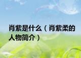 肖紫是什么（肖紫柔的人物简介）