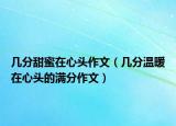 几分甜蜜在心头作文（几分温暖在心头的满分作文）