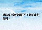 蟒蛇皮皮鞋质量好不（蟒蛇皮包有吗）