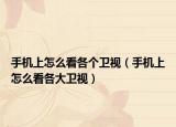 手机上怎么看各个卫视（手机上怎么看各大卫视）