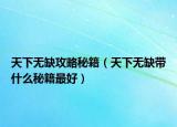天下无缺攻略秘籍（天下无缺带什么秘籍最好）