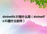 dotnetfx35有什么用（dotnetfx35是什么软件）