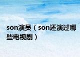 son演员（son还演过哪些电视剧）