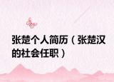 张楚个人简历（张楚汉的社会任职）