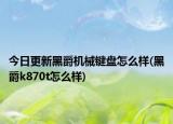 今日更新黑爵机械键盘怎么样(黑爵k870t怎么样)
