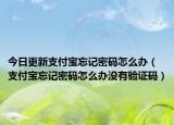今日更新支付宝忘记密码怎么办（支付宝忘记密码怎么办没有验证码）