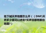 地下城天界地图怎么开（（DNF)天界多少级可以进去?天界里都有那些地图?）