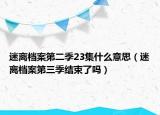 迷离档案第二季23集什么意思（迷离档案第三季结束了吗）