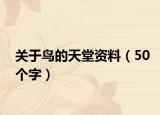 关于鸟的天堂资料（50个字）