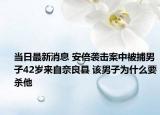 当日最新消息 安倍袭击案中被捕男子42岁来自奈良县 该男子为什么要杀他