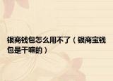 银商钱包怎么用不了（银商宝钱包是干嘛的）