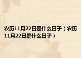 农历11月22日是什么日子（农历11月22日是什么日子）