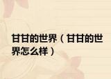甘甘的世界（甘甘的世界怎么样）