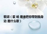 歌词（霍 哈 是谁把你带到我身边 是什么歌）