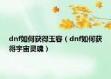 dnf如何获得玉容（dnf如何获得宇宙灵魂）