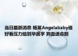 当日最新消息 杨幂Angelababy谁好看压力给到华晨宇 狗血送命题