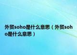 外贸soho是什么意思（外贸soho是什么意思）