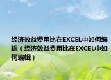 经济效益费用比在EXCEL中如何编辑（经济效益费用比在EXCEL中如何编辑）