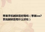 苹果手机越狱后好用吗（苹果ios7系统越狱后有什么好处）