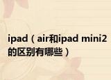 ipad（air和ipad mini2的区别有哪些）